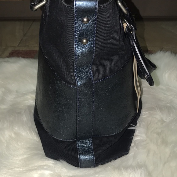 CHLOE AUTHENTIC METALLIC & CANVAS TOTE BAG - Picture 5 of 12